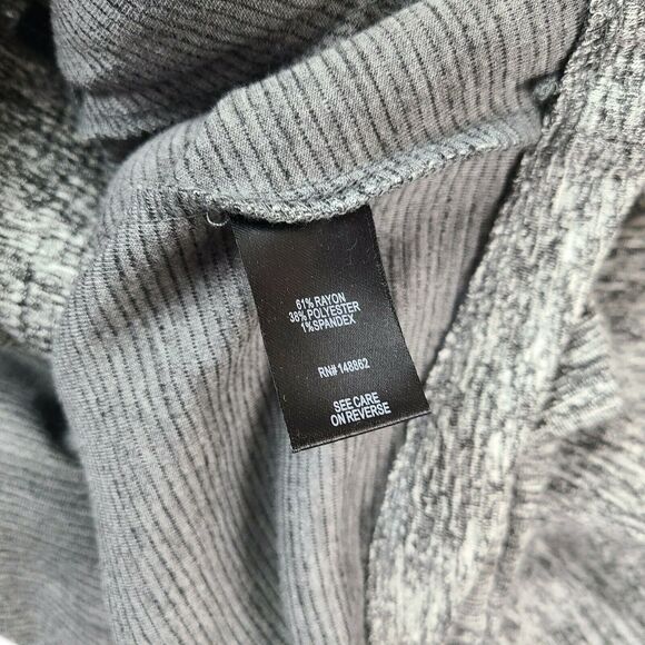 Torrid Gray Knit Zip Moto Jacket SZ 4 4X - Picture 9 of 10